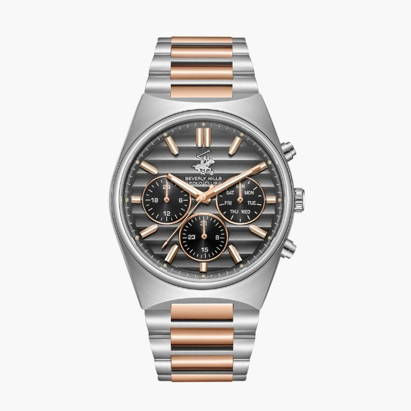 Beverly Hills Polo Club Men's 41MM Multicolour Chronograph Metal Strap Watch | BP3744X.360 | bhpcwatch.com