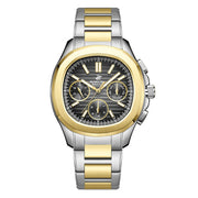 Beverly Hills Polo Club Men's Analog Watch, Black/Silver Dial Multi-Function With Two Tone Stainless Steel Band, BP3212X.251