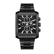 Beverly Hills Polo Club Men's Multifunction Analog Watch, Black Dial with Black Stainless Steel Band, BP3868X.650